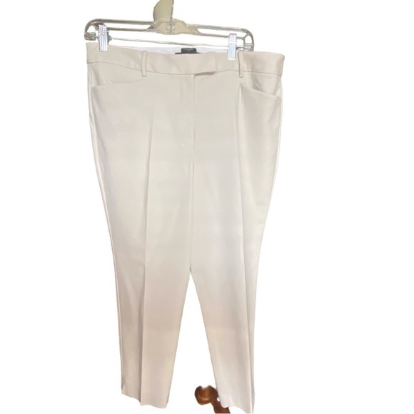 NWOT Talbots Hampshire Curvy Cream Ankle Pants - Picture 2 of 9